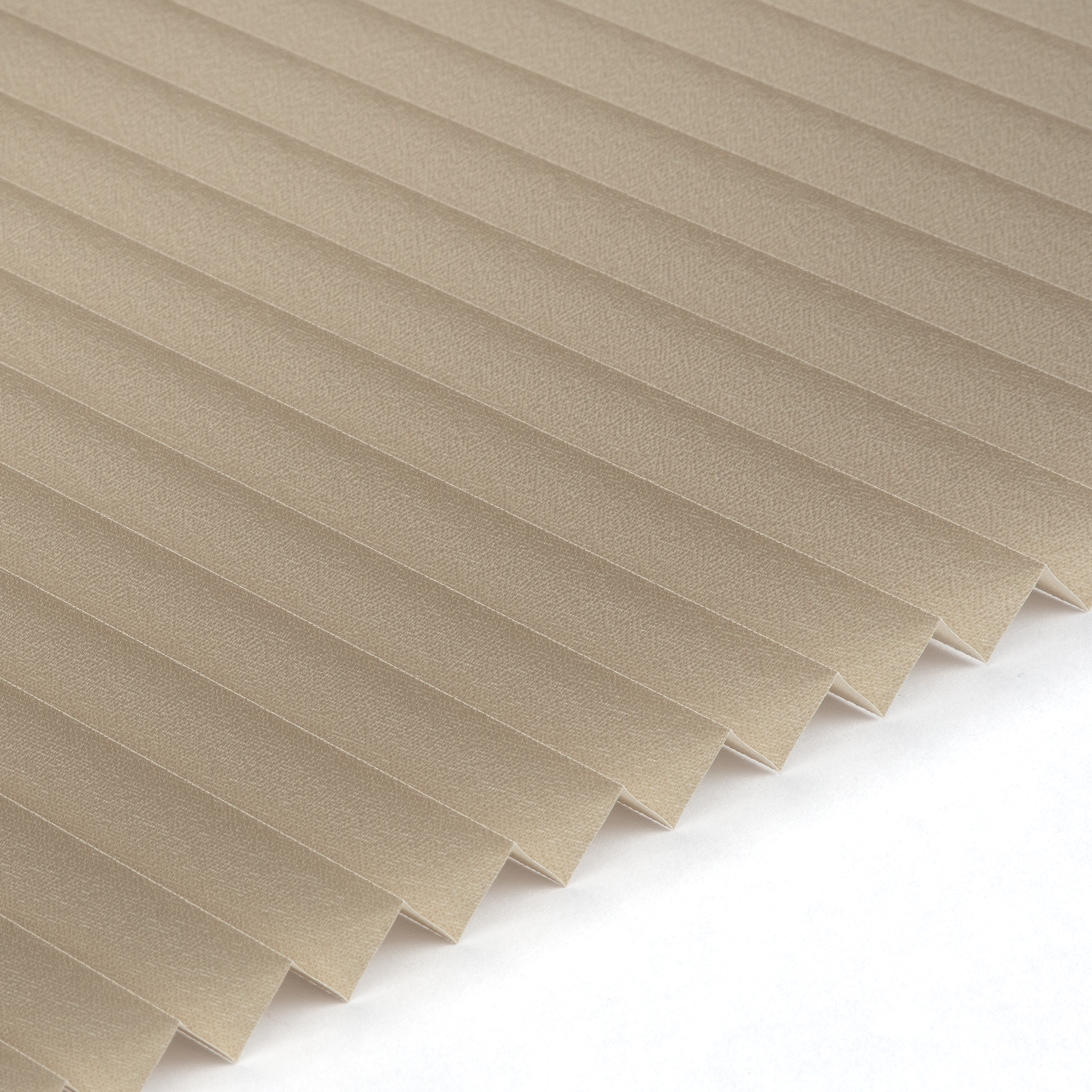 Plissee 16mm für Schiebetüren Basic Selection vierteltransparent mit Reflexionsbeschichtung Braun / Beige