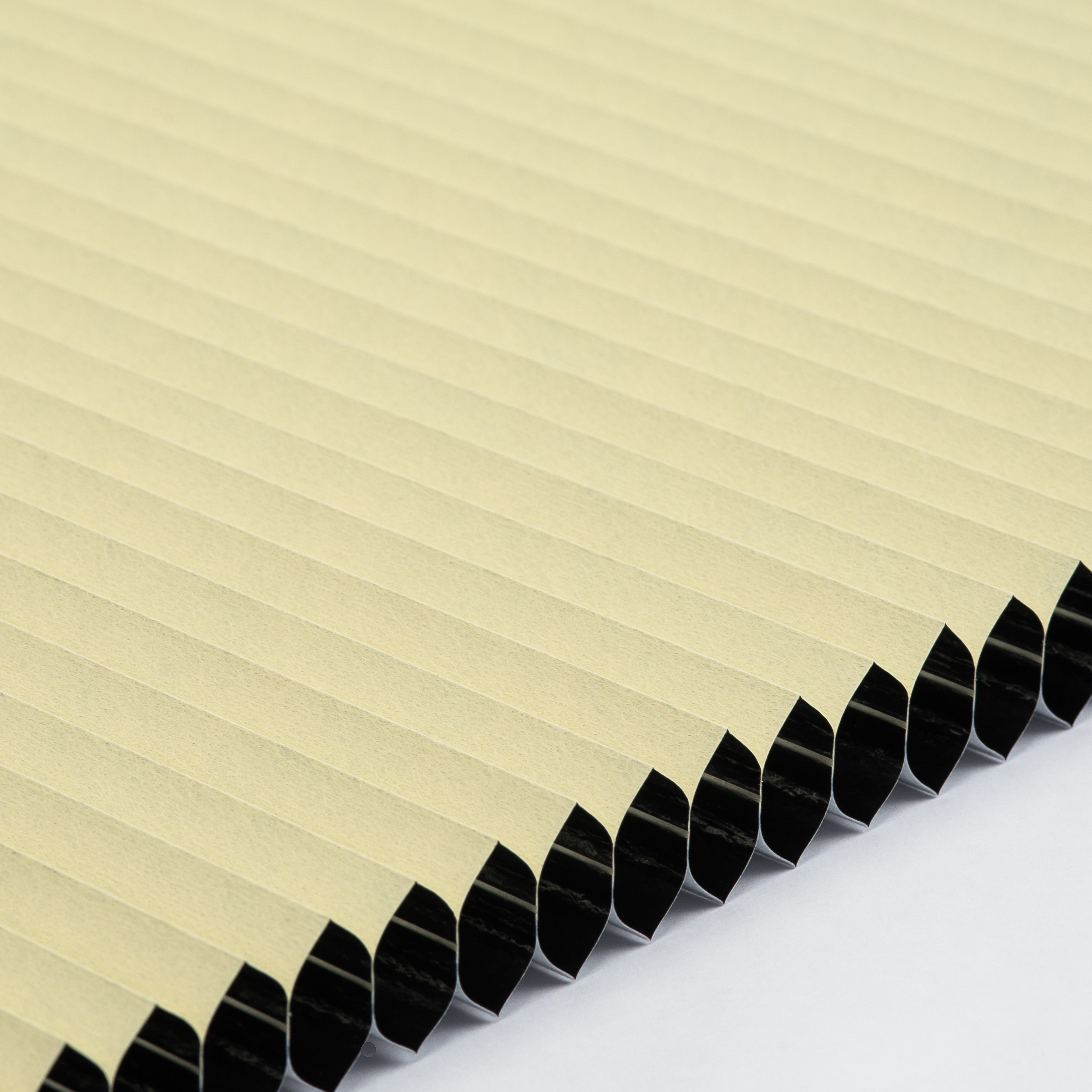 Plissee Honeycomb Blackout Komfort Collection Cremegelb – Verdunkelnd & blickdicht mit Reflektionsbeschichtung 1-2871 DU