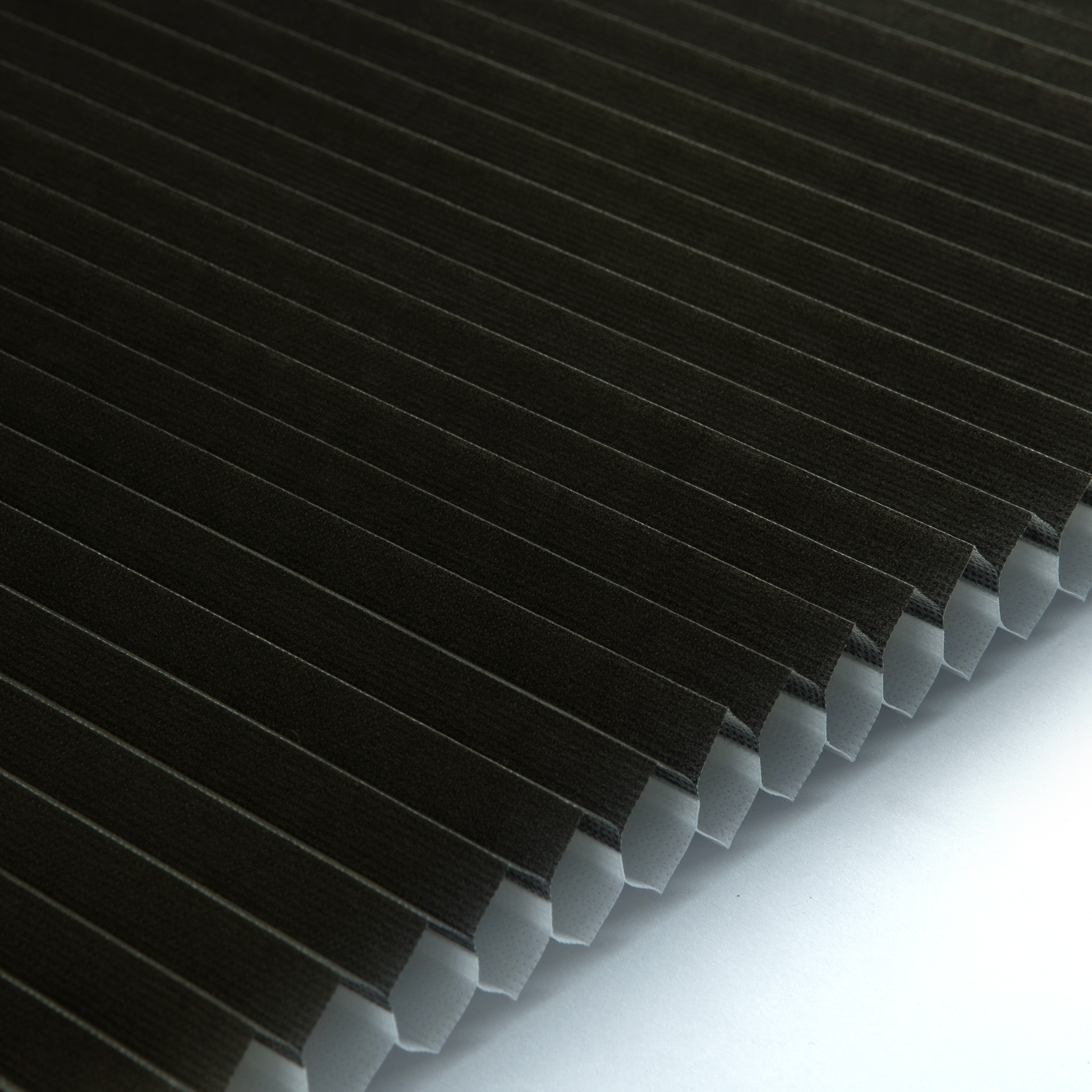 Plissee Honeycomb Standard Collection halbtransparent Dunkelgrau-Schwarz 0-2913 DU