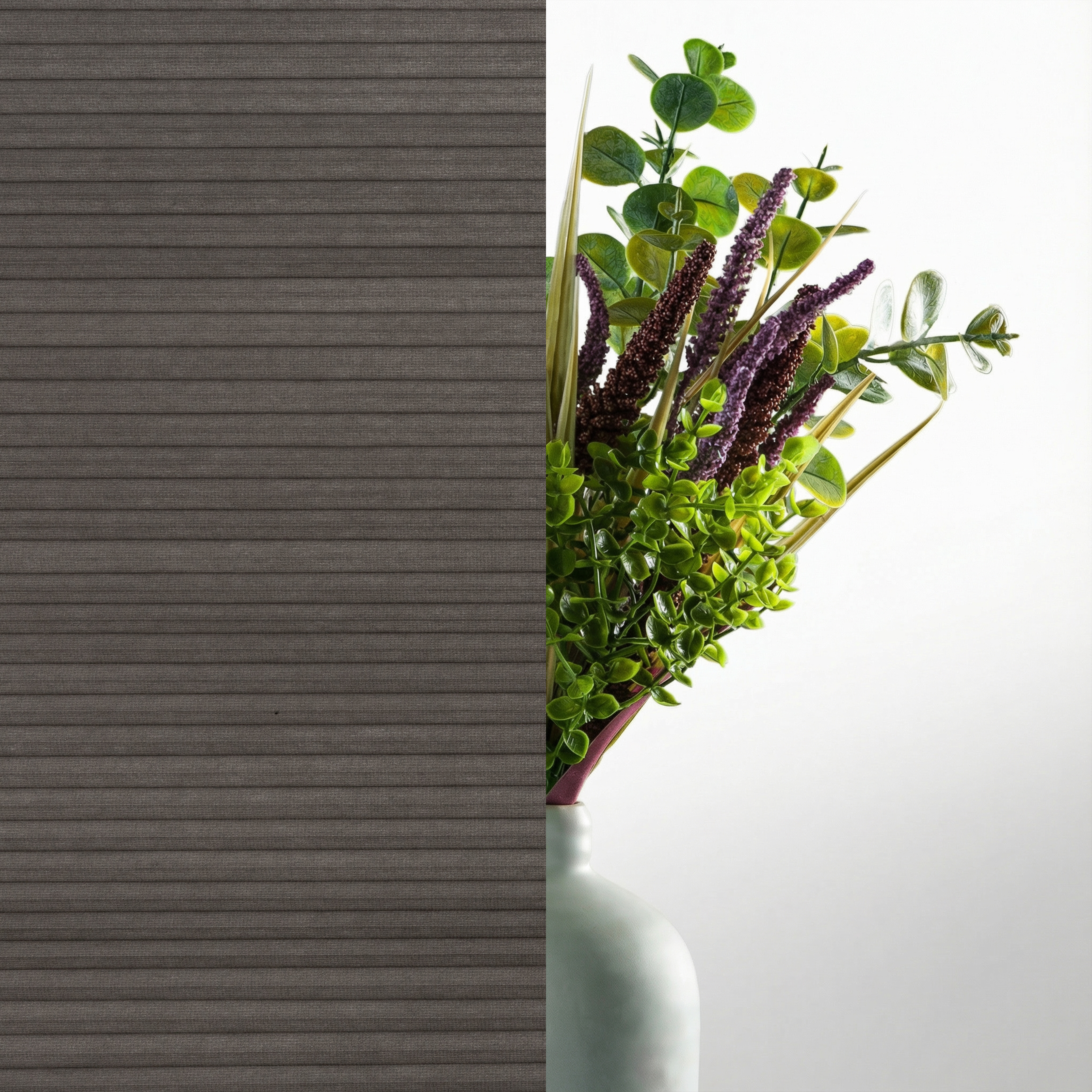 Plissee 16mm für Schiebetüren Honeycomb Komfort Collection halbtransparent Grau