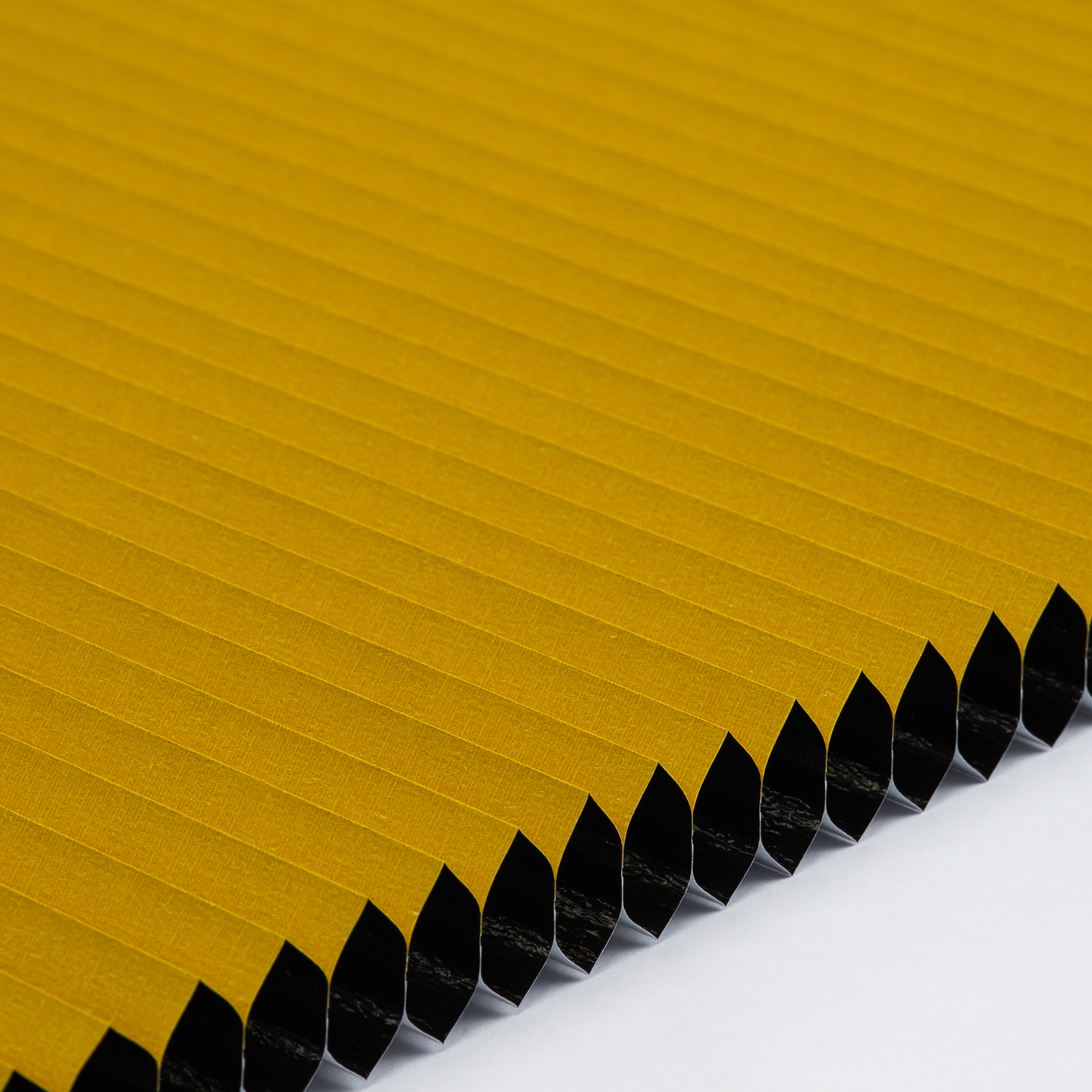 Plissee Honeycomb Blackout Premium Collection mit Reflektionsbeschichtung Dekorgelb mit Melange-Optik 2-3787 DU