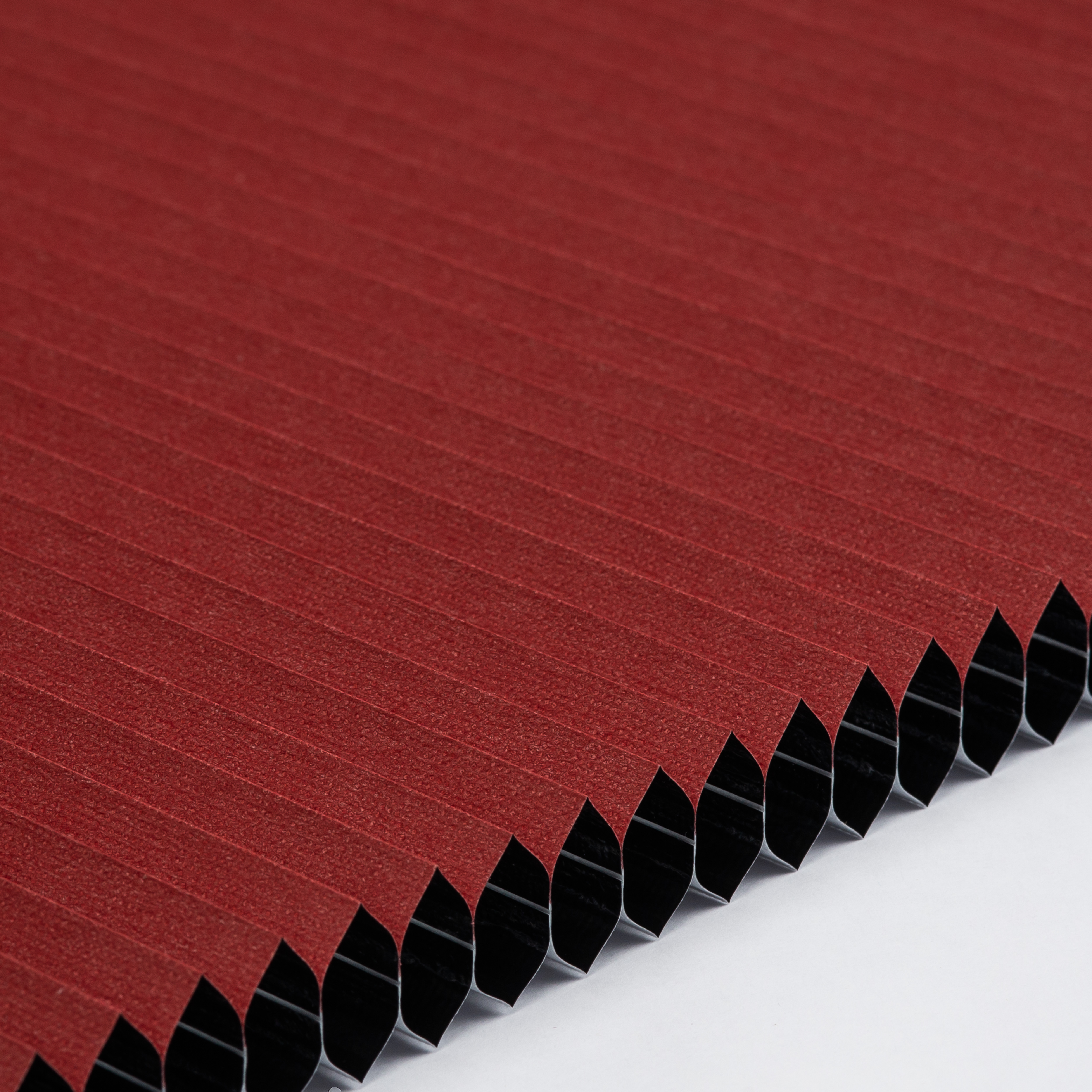 Plissee Honeycomb Blackout Komfort Collection Rot mit Struktur – Verdunkelnd & blickdicht mit Reflektionsbeschichtung 1-3760 DU