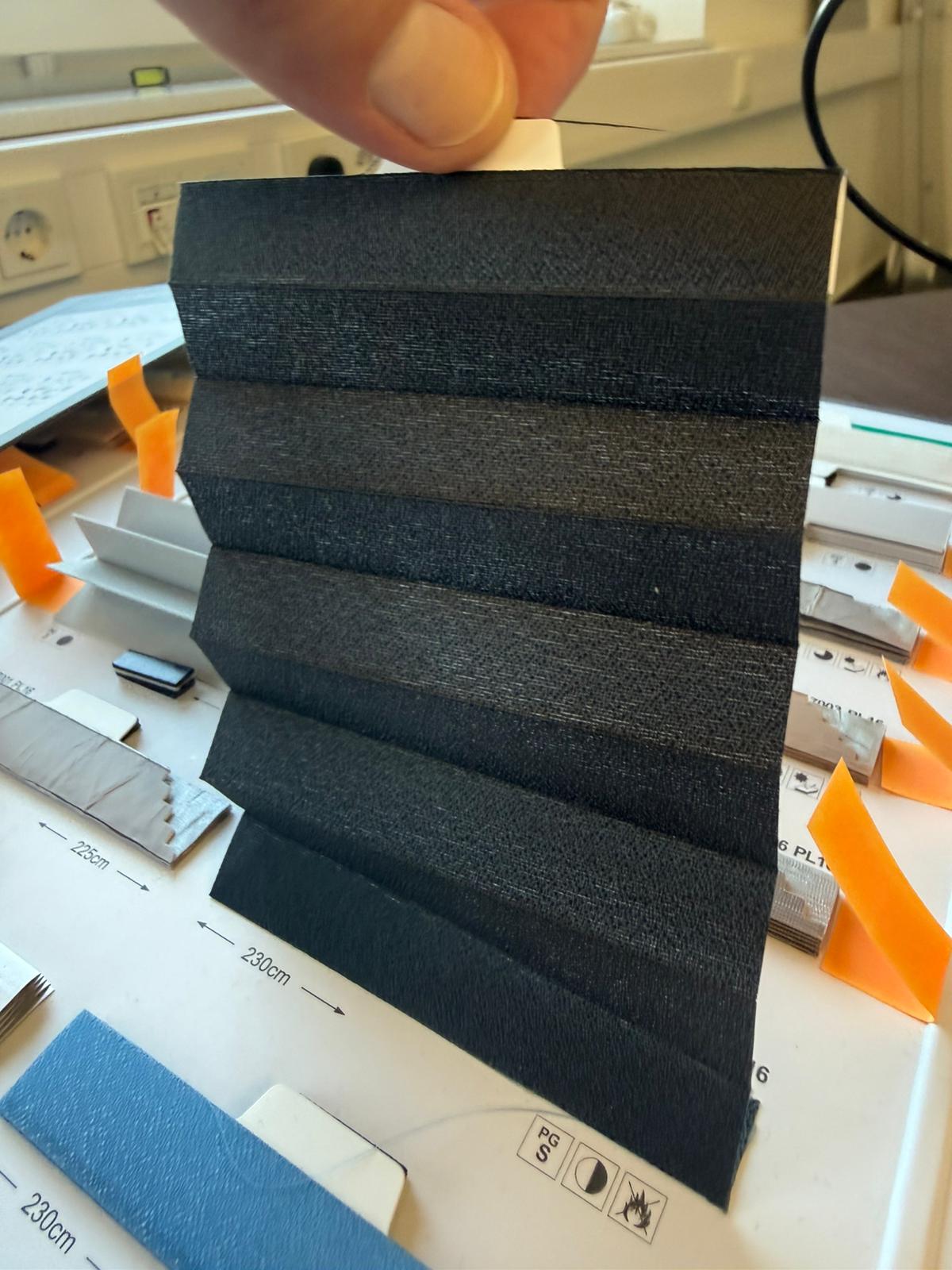 Plissee 16mm für Schiebetüren Basic Selection halbtransparent schwarz S-5003 PL16