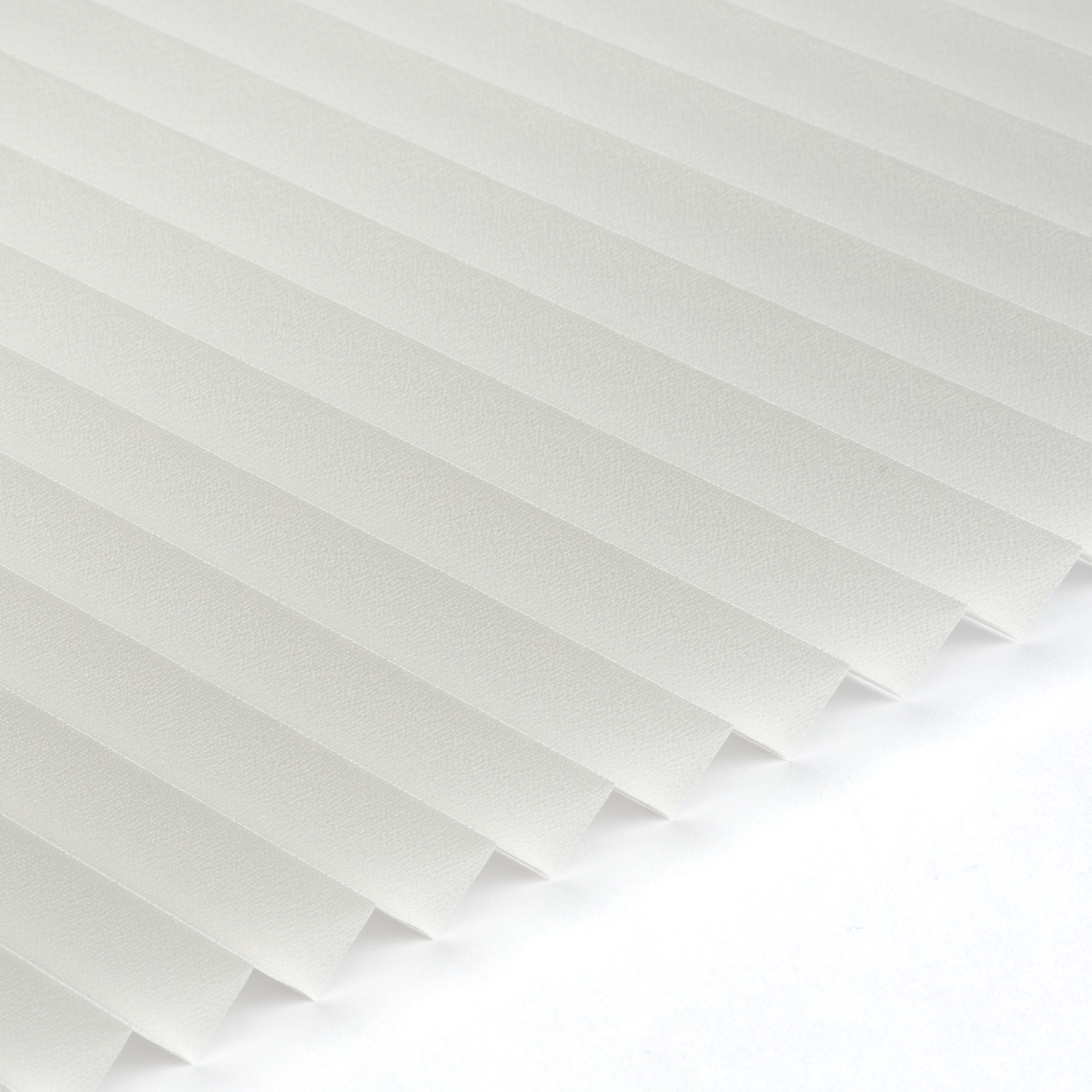 Plissee 16mm für Schiebetüren Standard Collection vierteltransparent beige / weiß mit Reflektionsbeschichtung