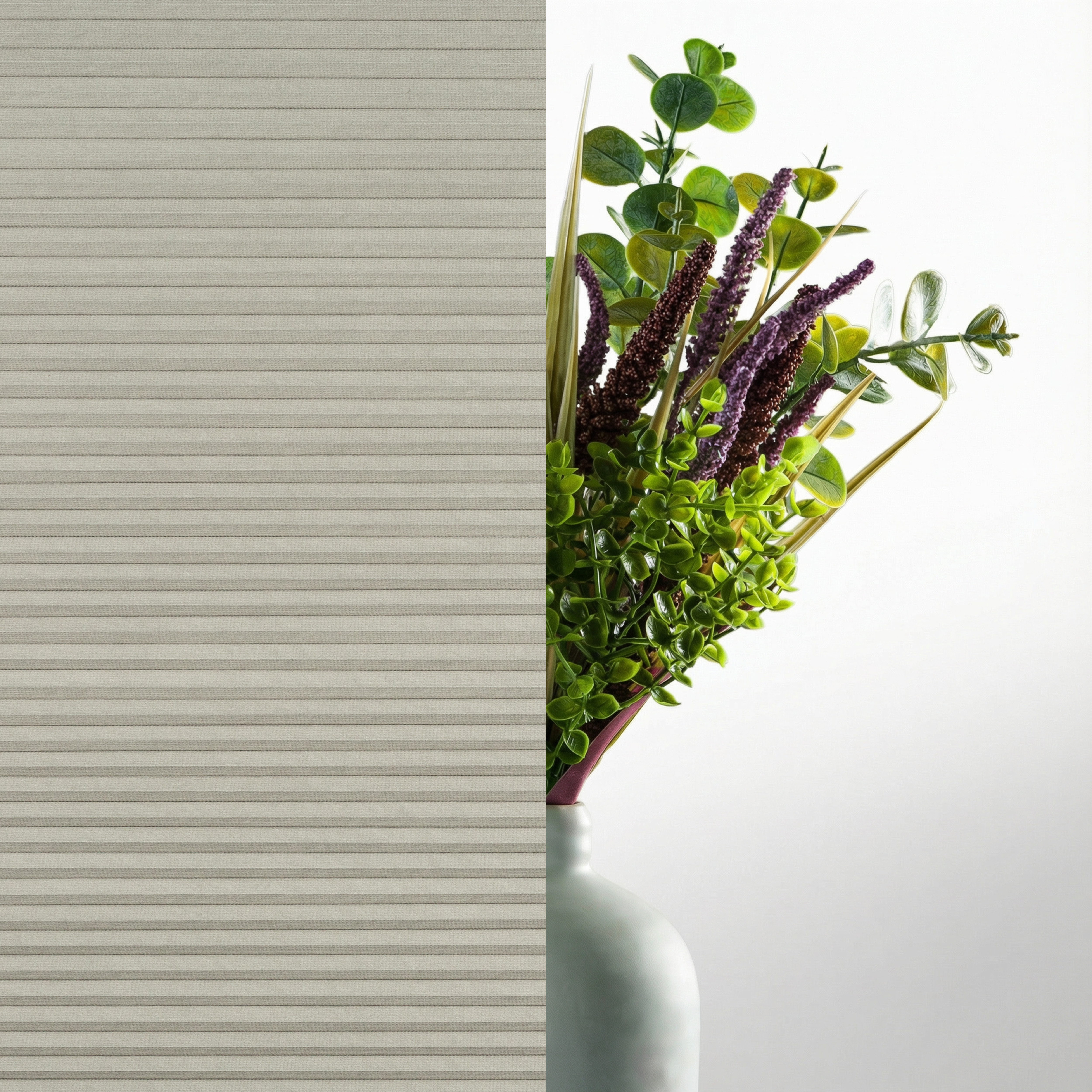 Plissee 16mm für Schiebetüren Honeycomb Premium Collection verdunkelnd grau mit Reflektionsbeschichtung