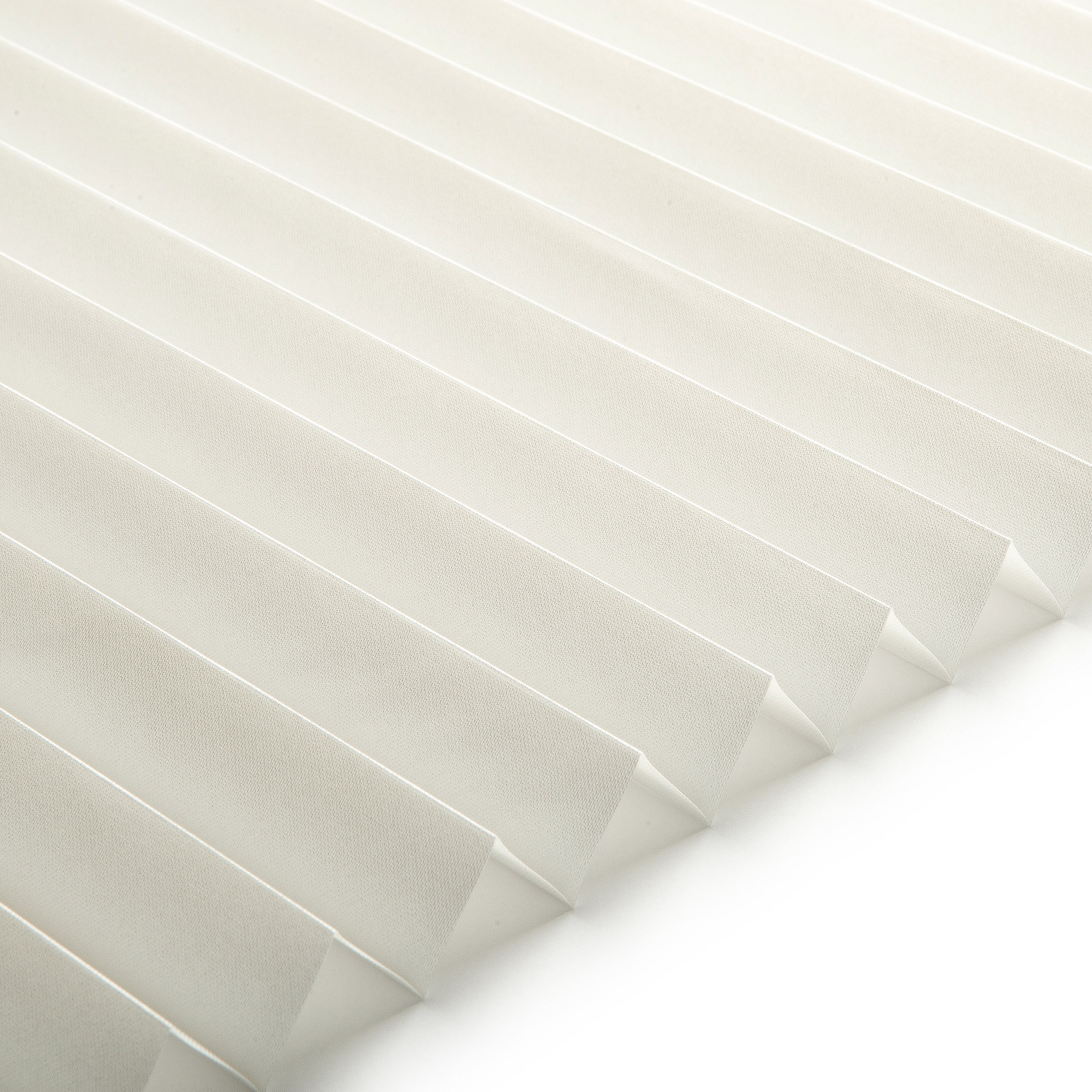 Plissee Komfort Collection vierteltransparent Creme mit Reflektionsbeschichtung 1-1350