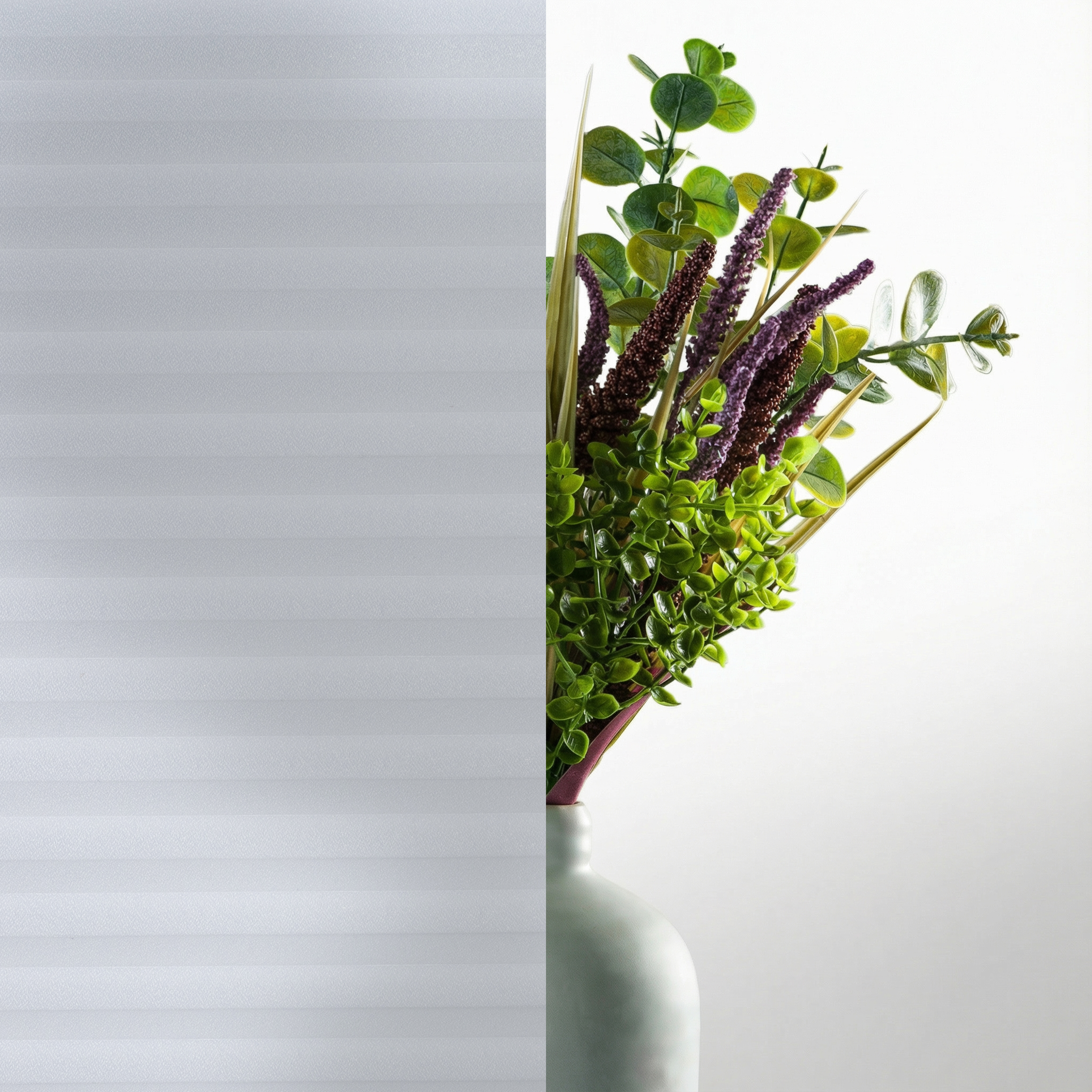 Plissee 16mm für Schiebetüren Basic Collection halbtransparent weiß