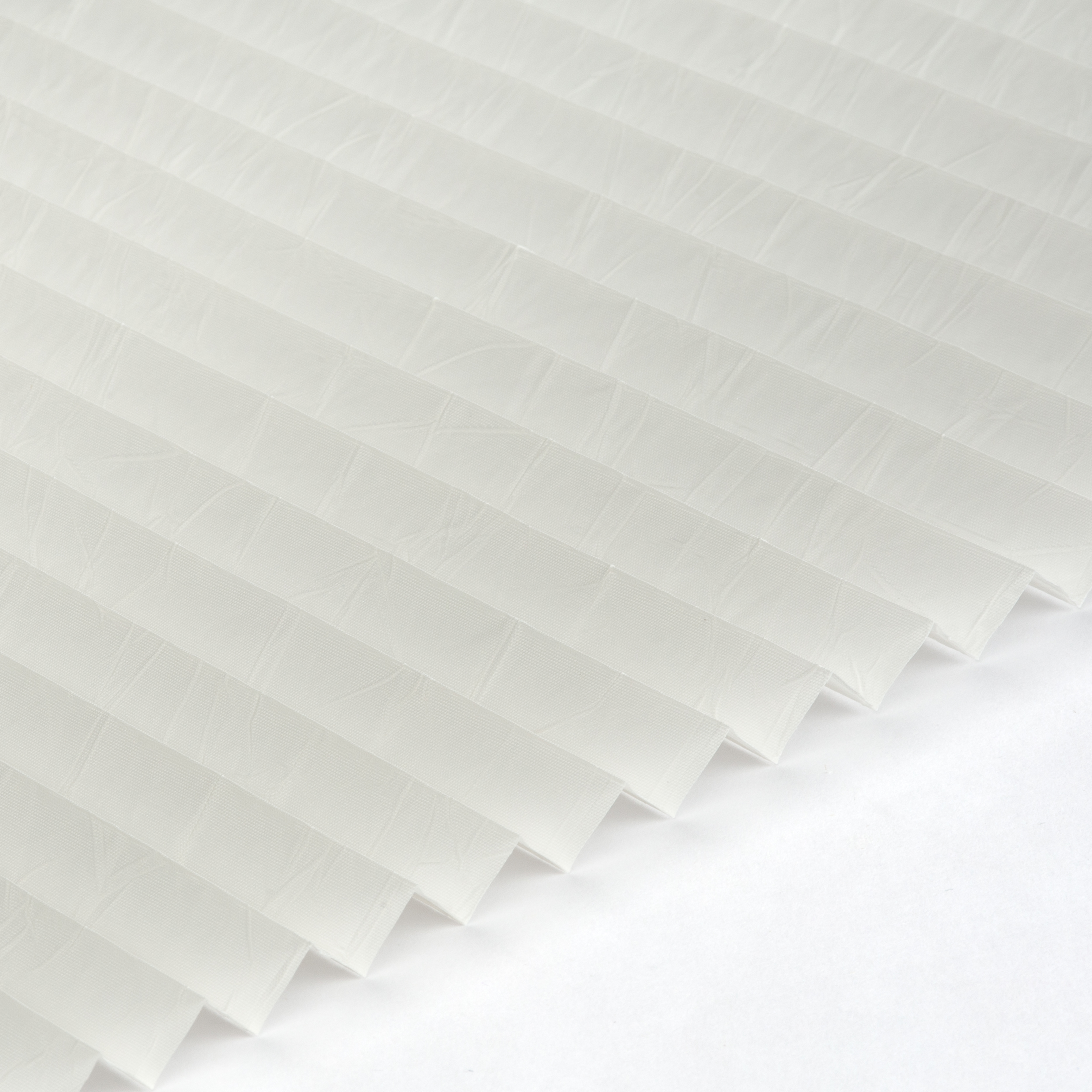 Plissee 16mm für Schiebetüren Komfort Collection vierteltransparent Creme mit Reflektionsbeschichtung