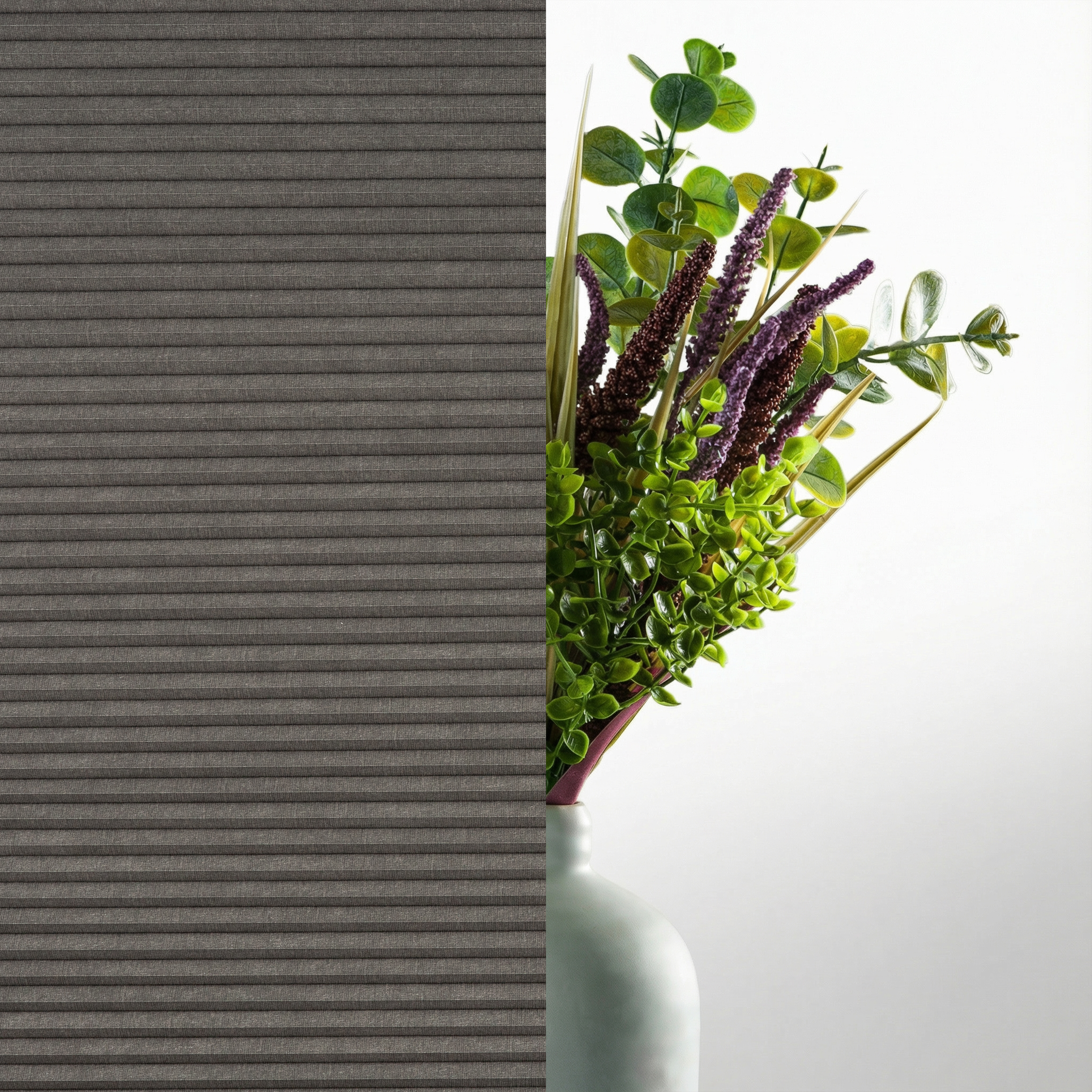 Plissee 16mm für Schiebetüren Honeycomb Luxury Collection verdunkelnd Blickdicht Grau  mit Reflektionsbeschichtung