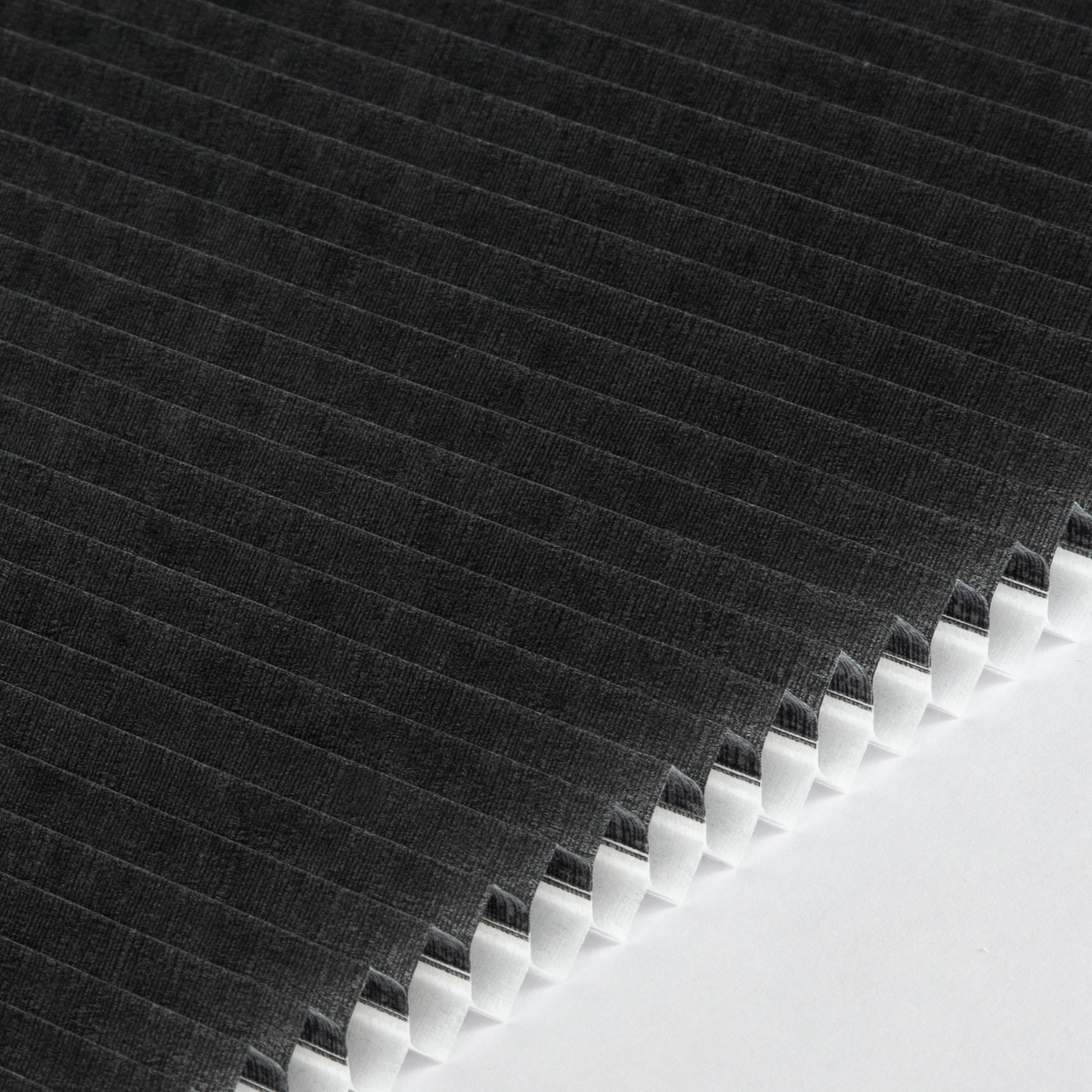 Plissee 16mm für Schiebetüren Honeycomb Komfort Collection halbtransparent Anthrazitgrau