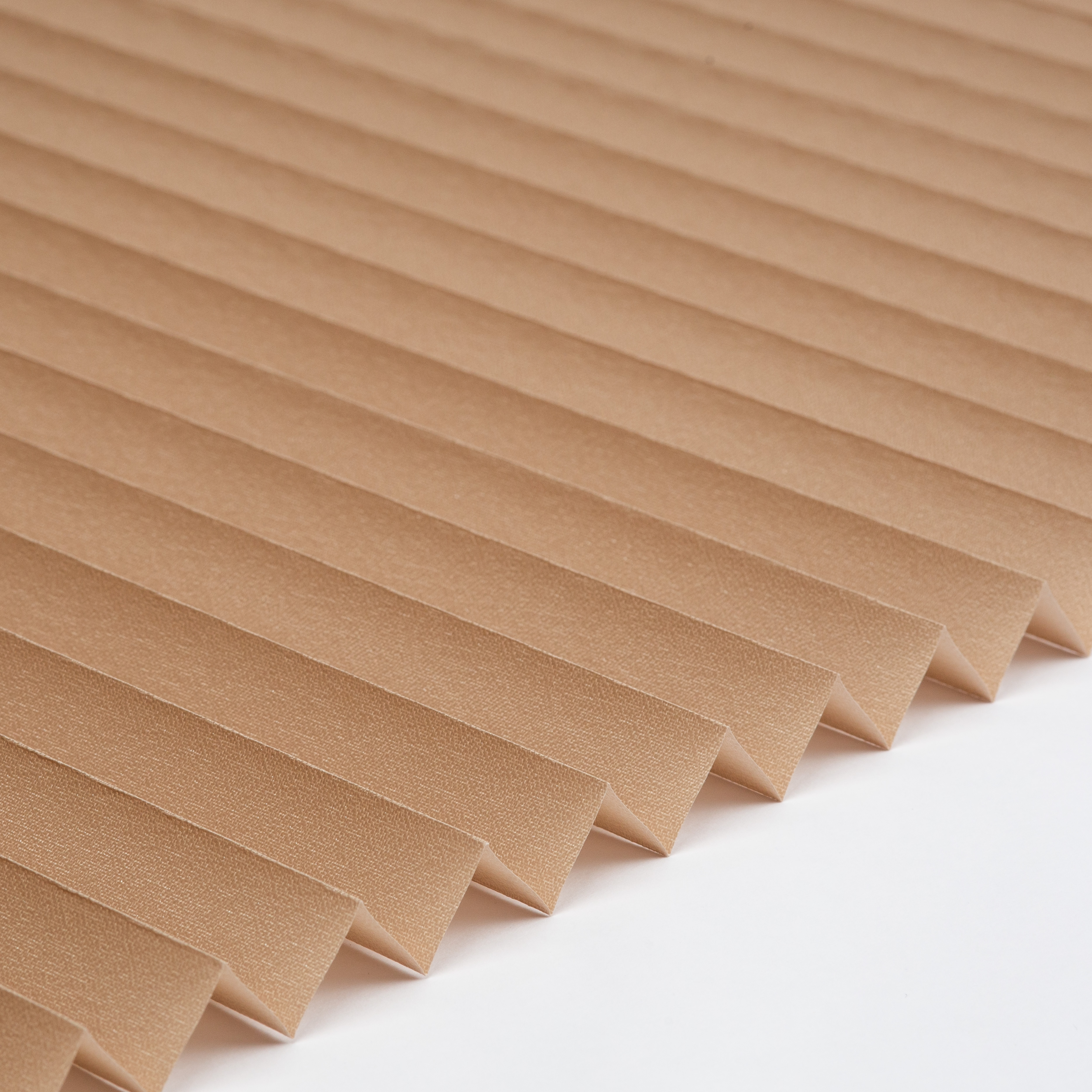 Plissee Standard Collection Halbtransparent Beige/Braun mit Reflektionsbeschichtung | Schwer entflammbar B1 0-0203 PL