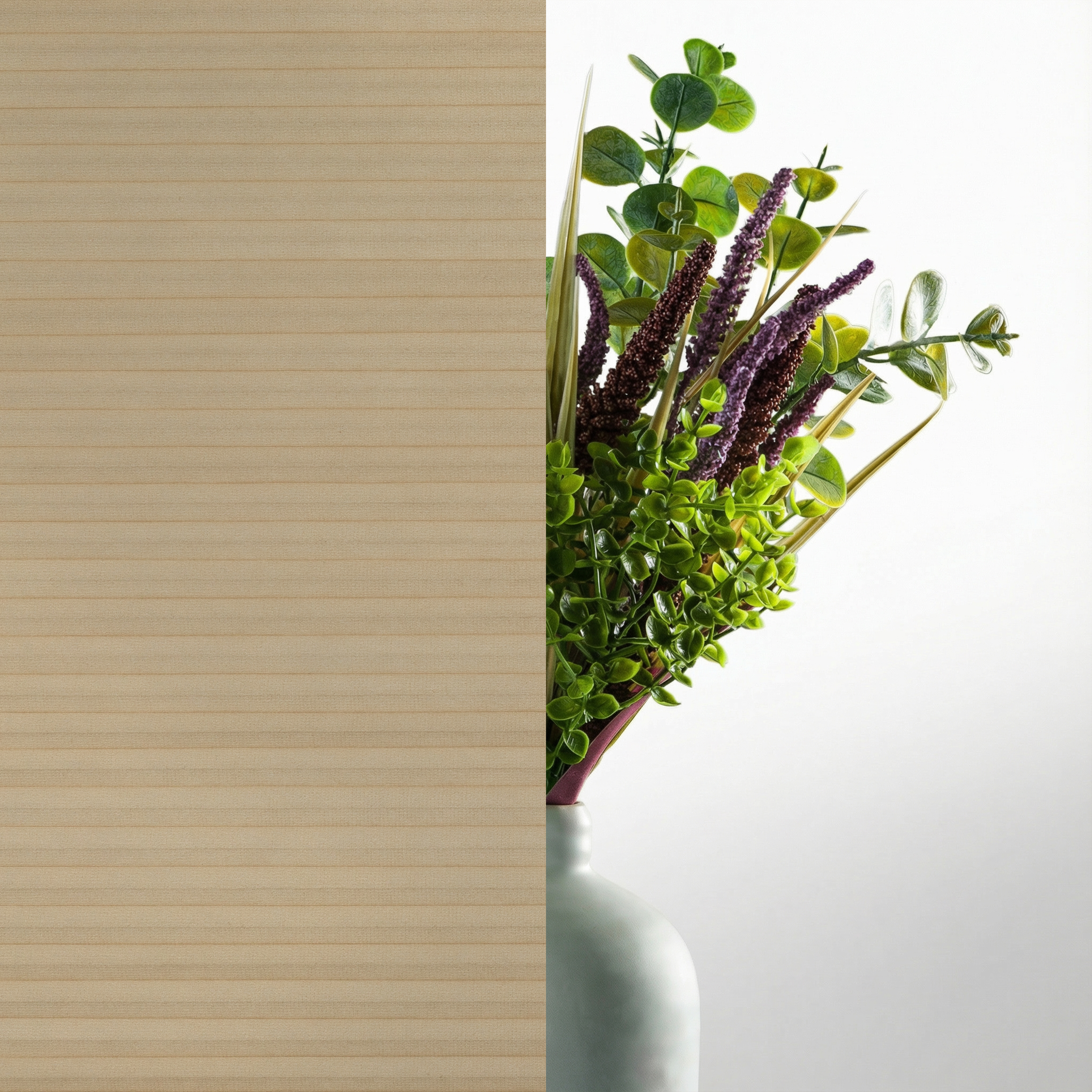 Plissee 16mm für Schiebetüren Honeycomb Komfort Collection halbtransparent Beige