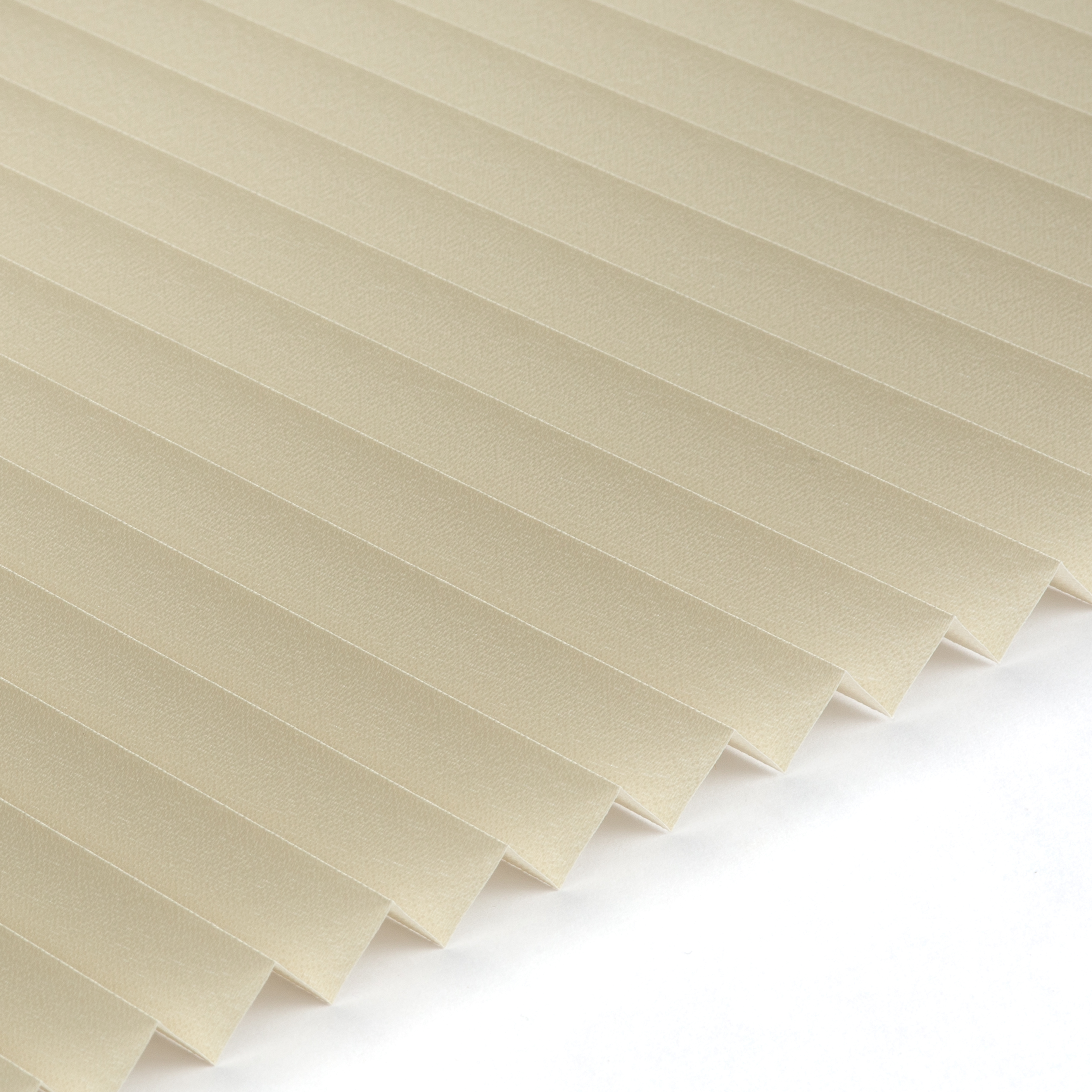 Plissee 16mm für Schiebetüren Basic Selection vierteltransparent mit Reflexionsbeschichtung Beige