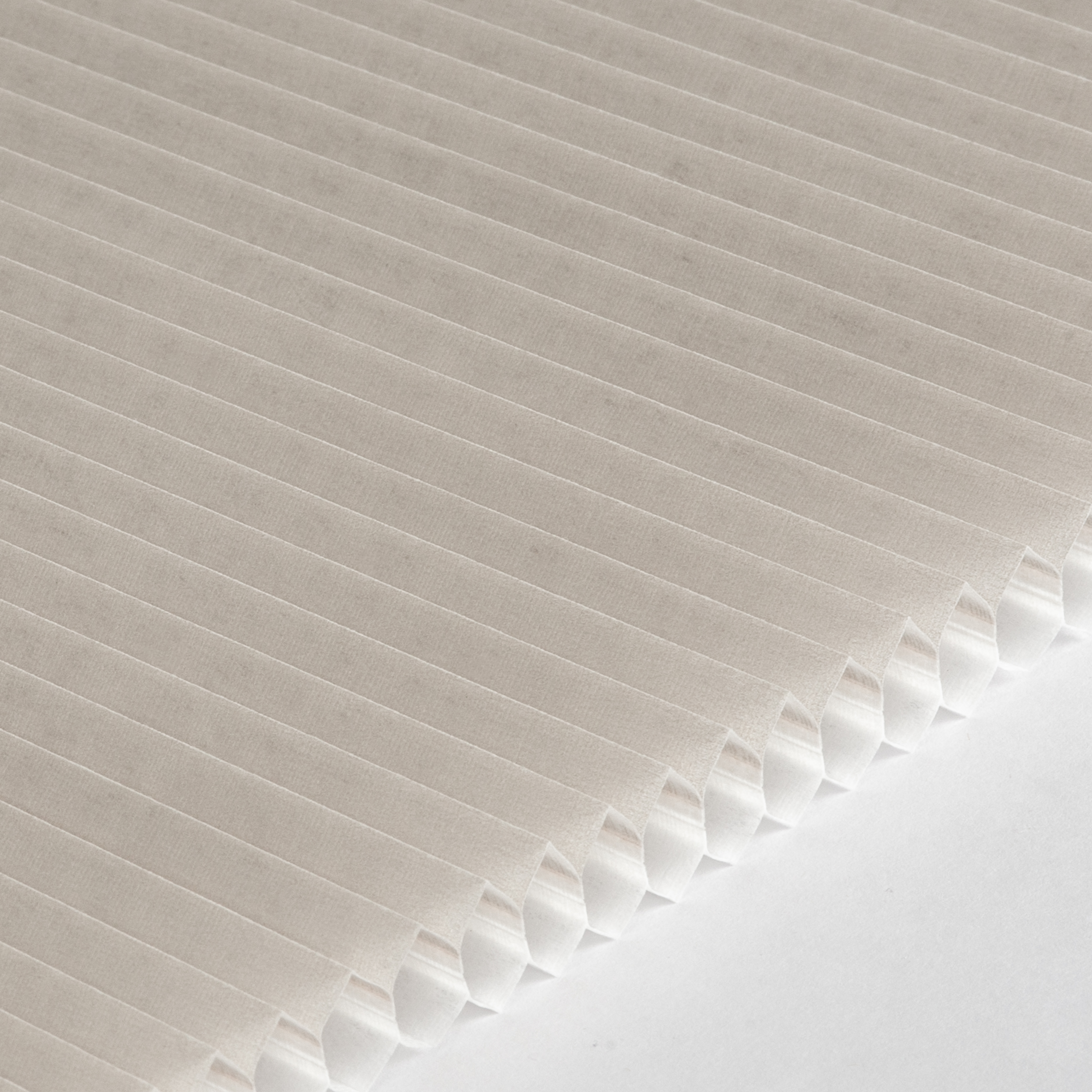 Plissee 16mm für Schiebetüren Honeycomb Komfort Collection halbtransparent Greige