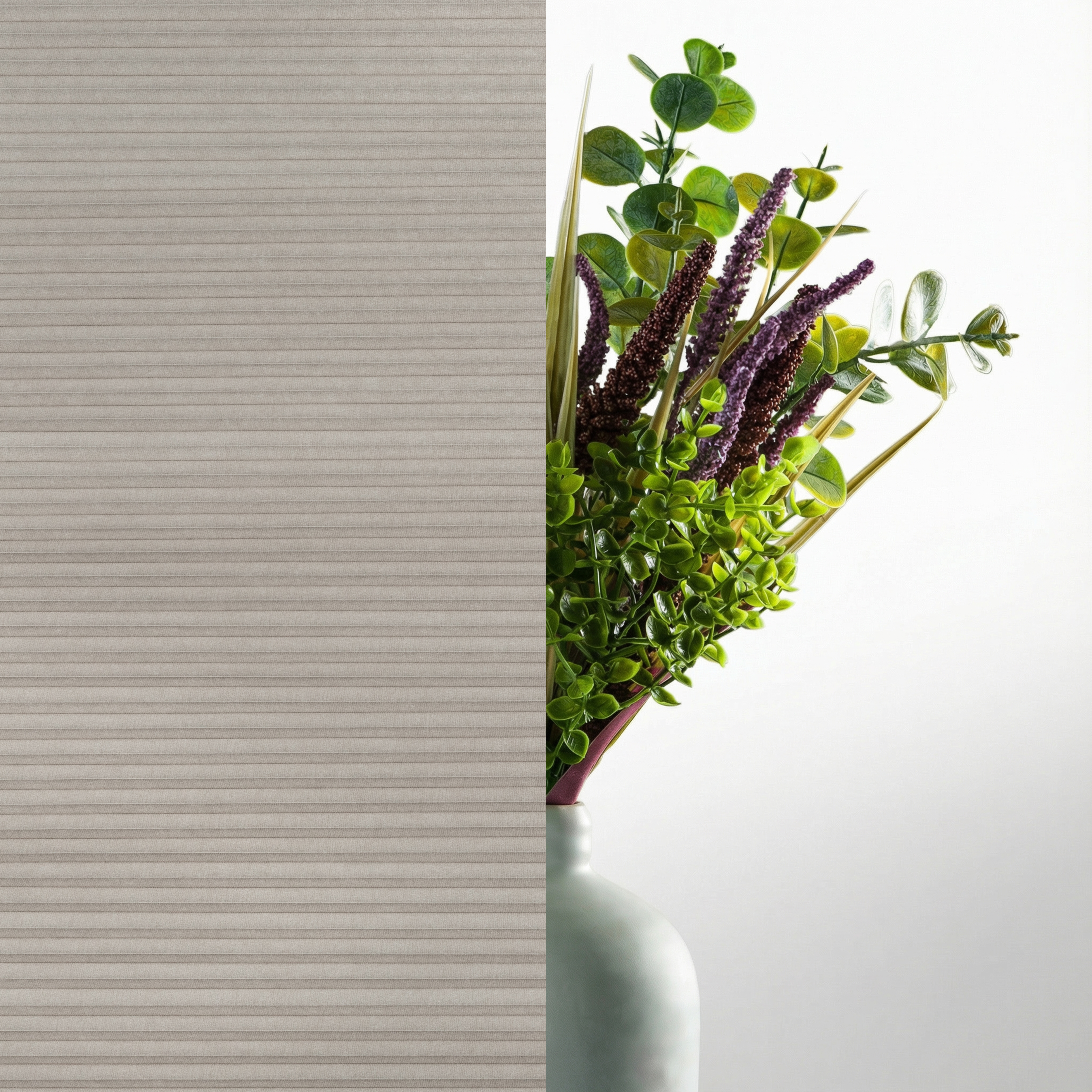 Plissee 16mm für Schiebetüren Honeycomb Komfort Collection halbtransparent Greige