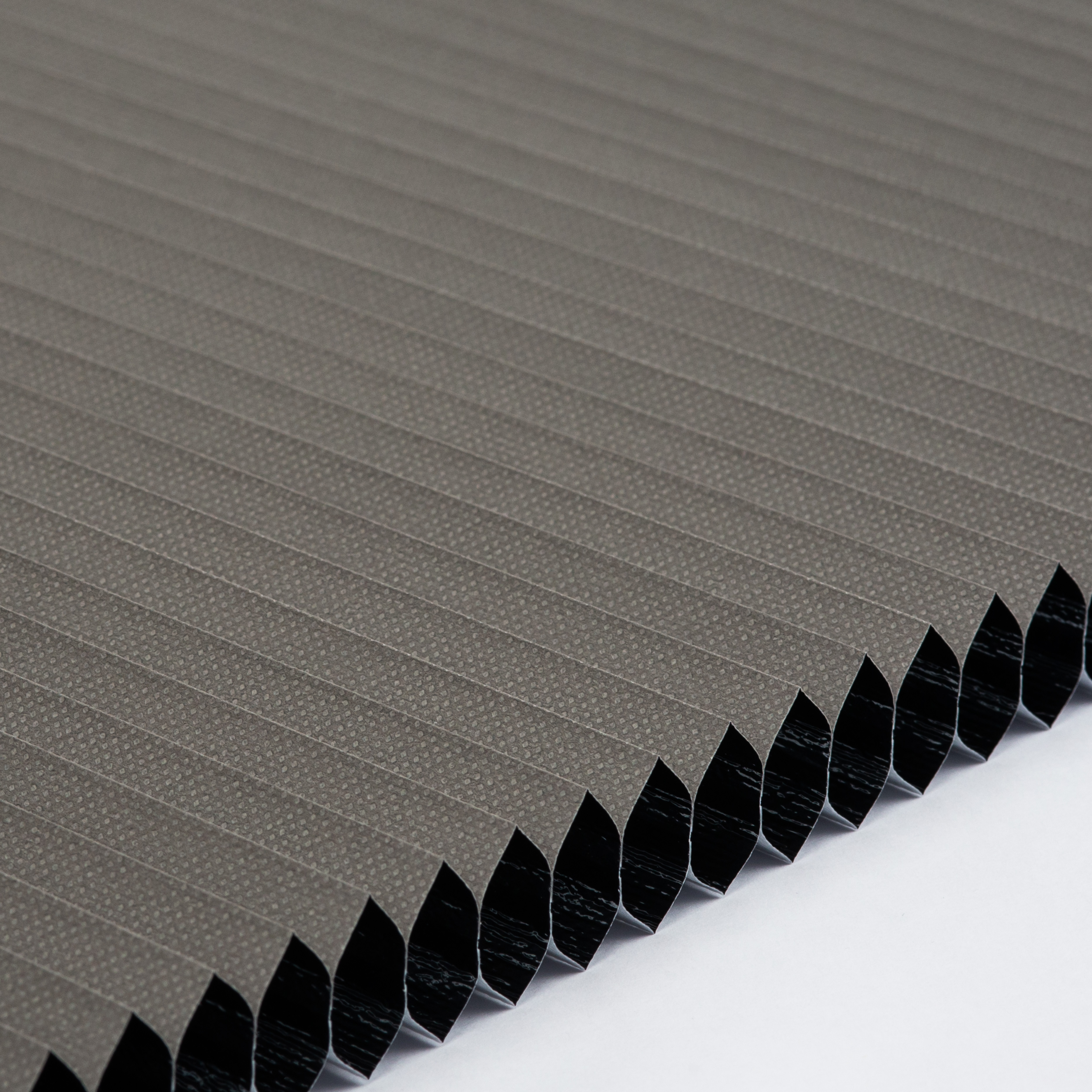 Plissee Honeycomb Blackout Komfort Collection Grau mit feiner Struktur – Verdunkelnd & blickdicht mit Reflektionsbeschichtung 1-2894 DU