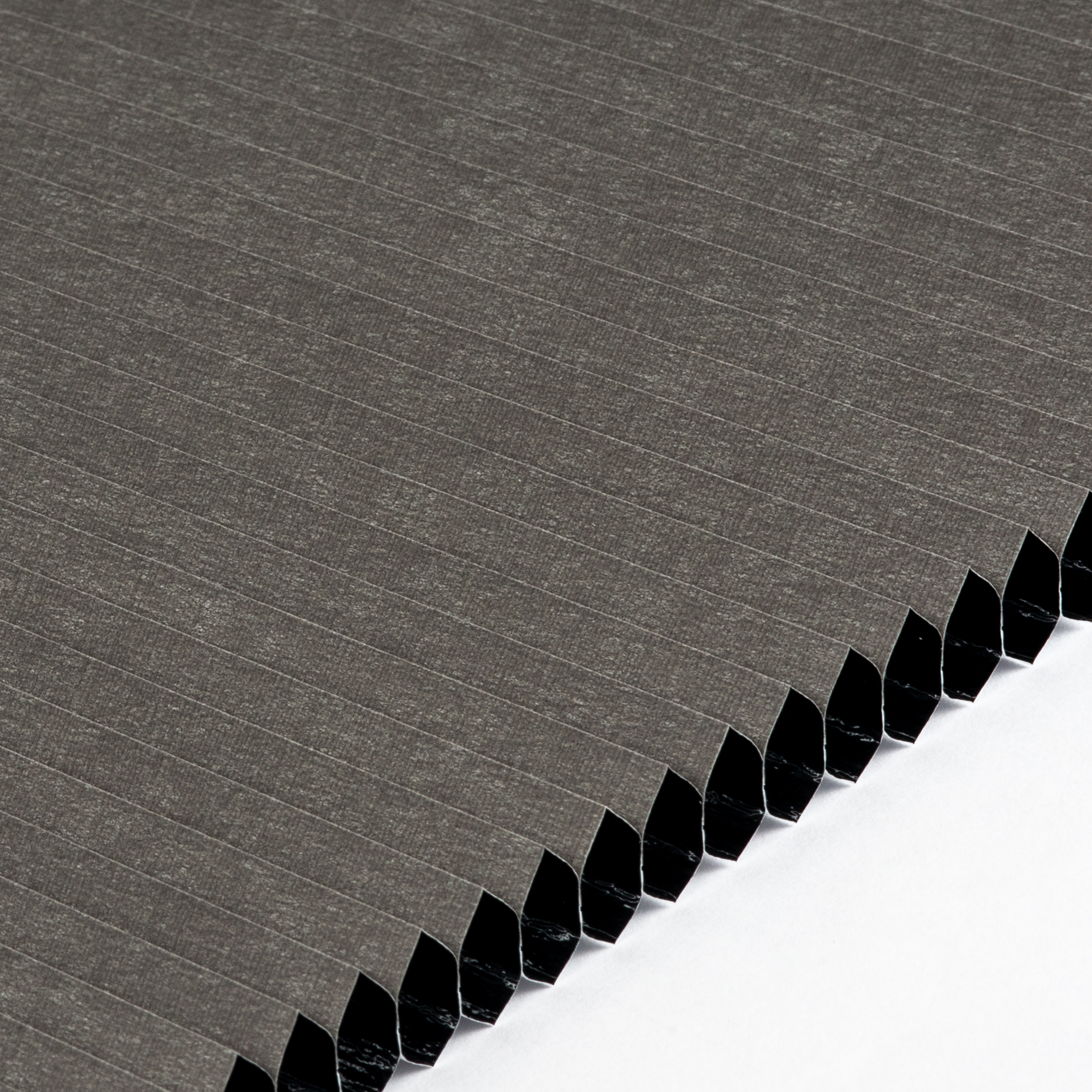 Plissee 16mm für Schiebetüren Honeycomb Luxury Collection verdunkelnd Blickdicht Grau  mit Reflektionsbeschichtung