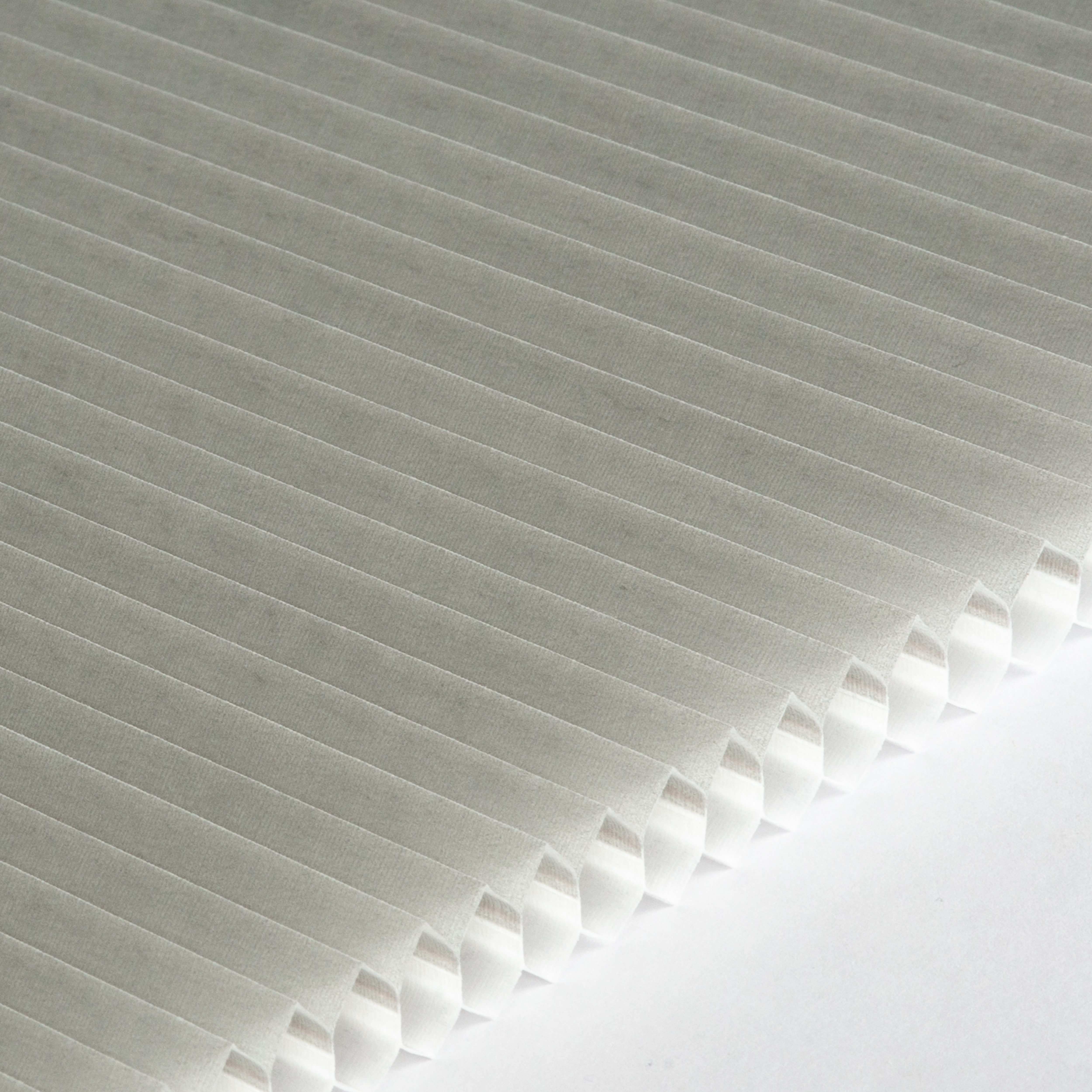 Plissee 16mm für Schiebetüren Honeycomb Komfort Collection halbtransparent Lichtgrau