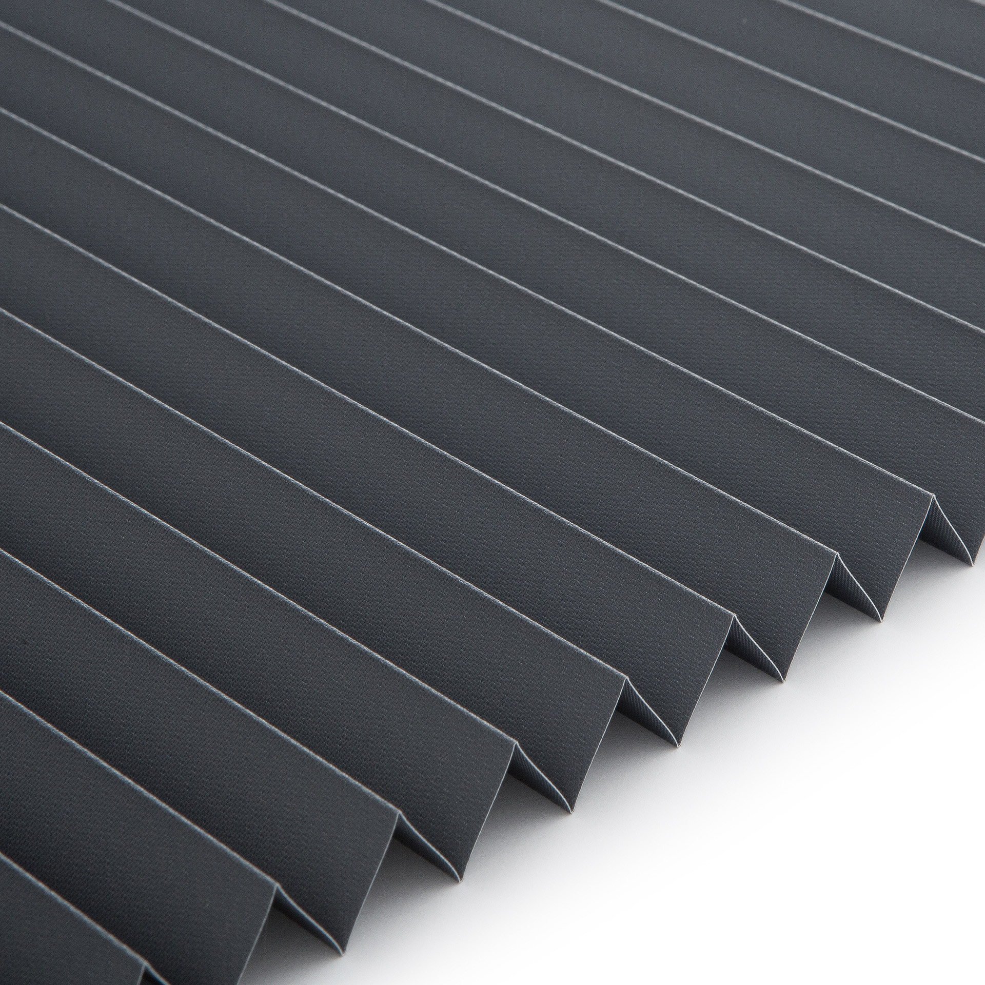 Plissee Premium Collection Dunkelgrau mit feiner Gewebestruktur Blackout 2-2328